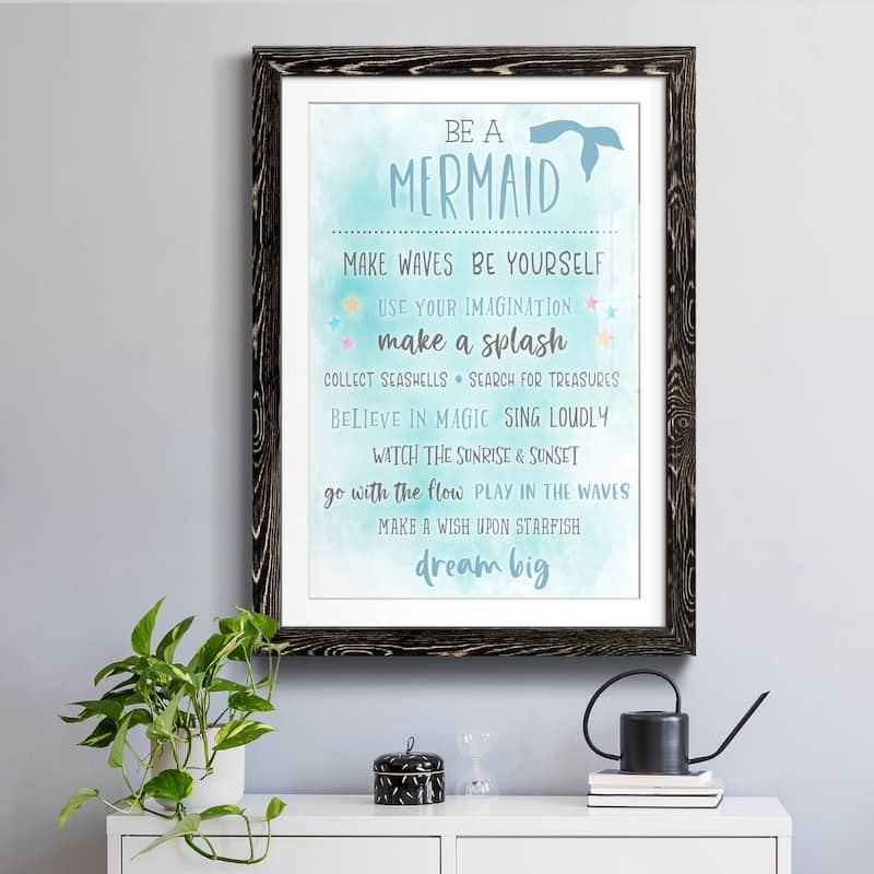 Be a Mermaid-Premium Framed Print - Ready to Hang