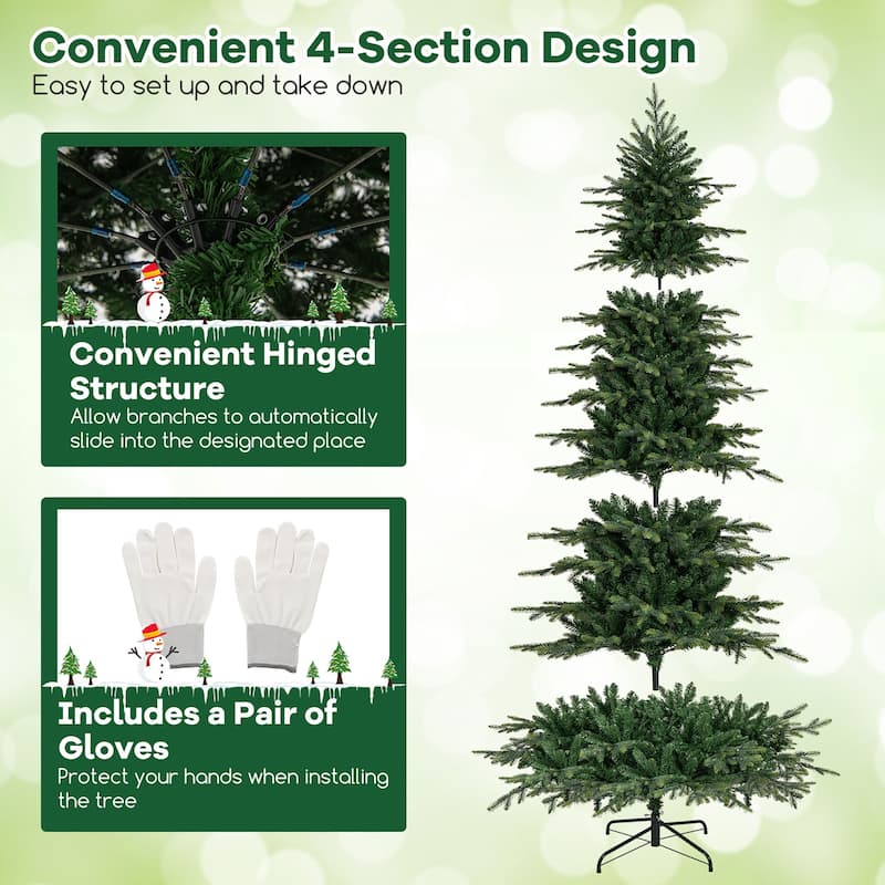Gymax 6/7.5/9 FT Christmas Tree w/714/1162/1770 Branch Tips