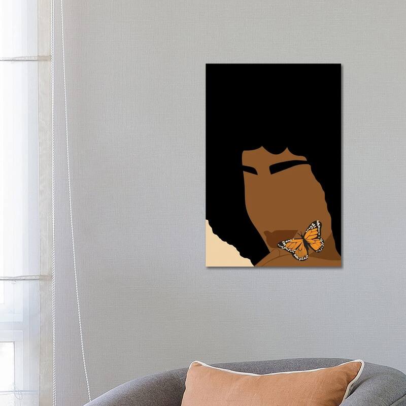 iCanvas "Afro Butterfly Girl" by Tysee Ciage Canvas Print - 26x18x1.5