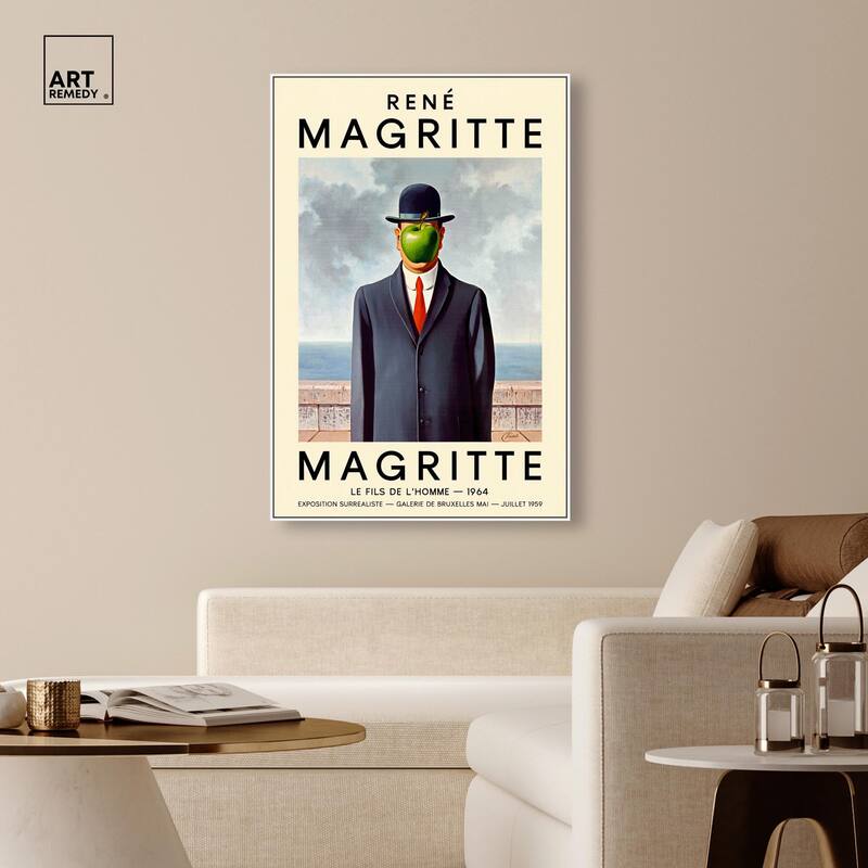 Man with the Apple Canvas by Art Remedy