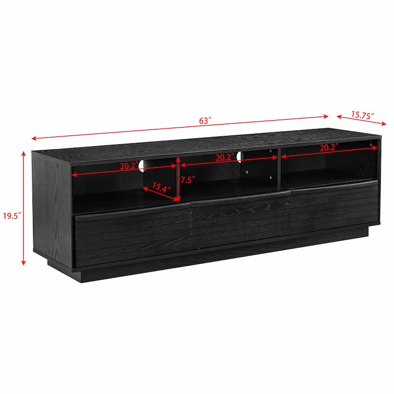 63" Mid-Century Modern TV Stand for TVs up to 75"