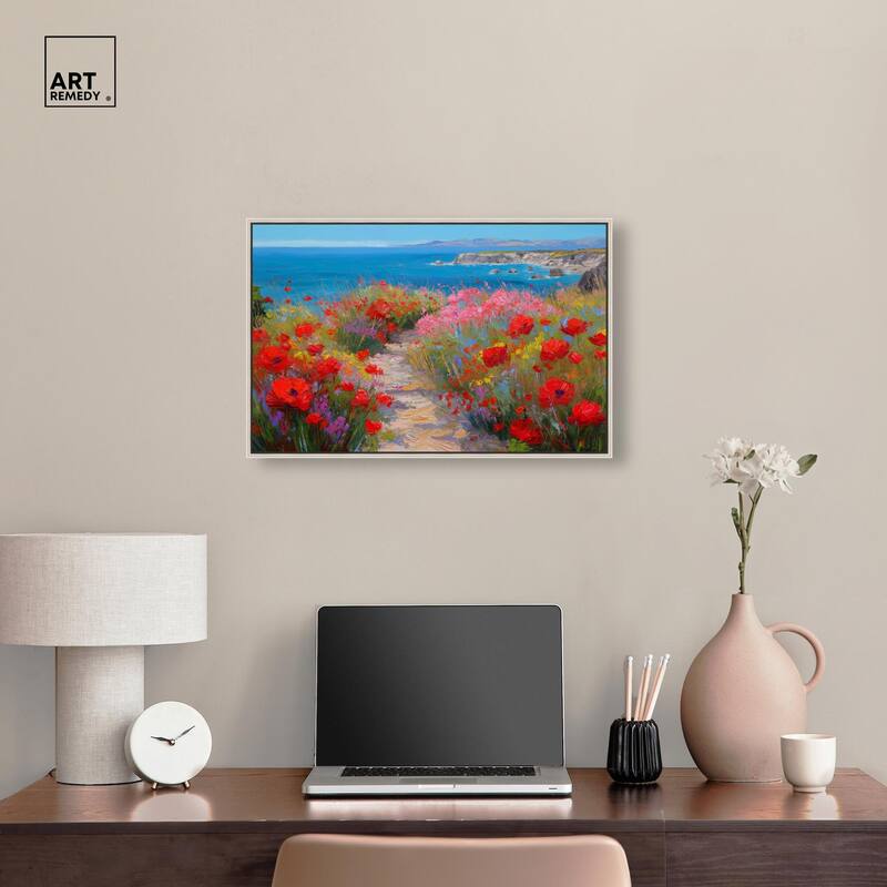Ocean View Bloom I Canvas by Art Remedy