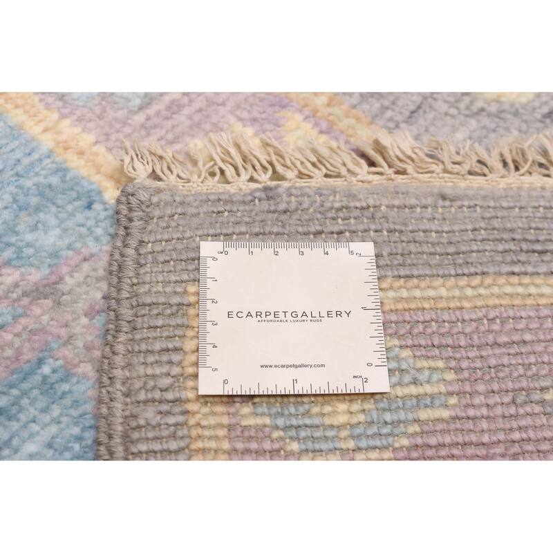 ECARPETGALLERY Hand-knotted Modern Oushak Dark Grey Wool Rug - 11' 10" x 15'