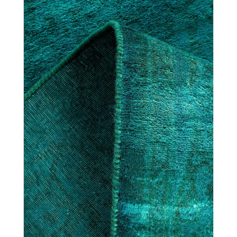 Contemporary Overdyed Wool Hand Knotted Runner - 2' 9" x 9' 10"