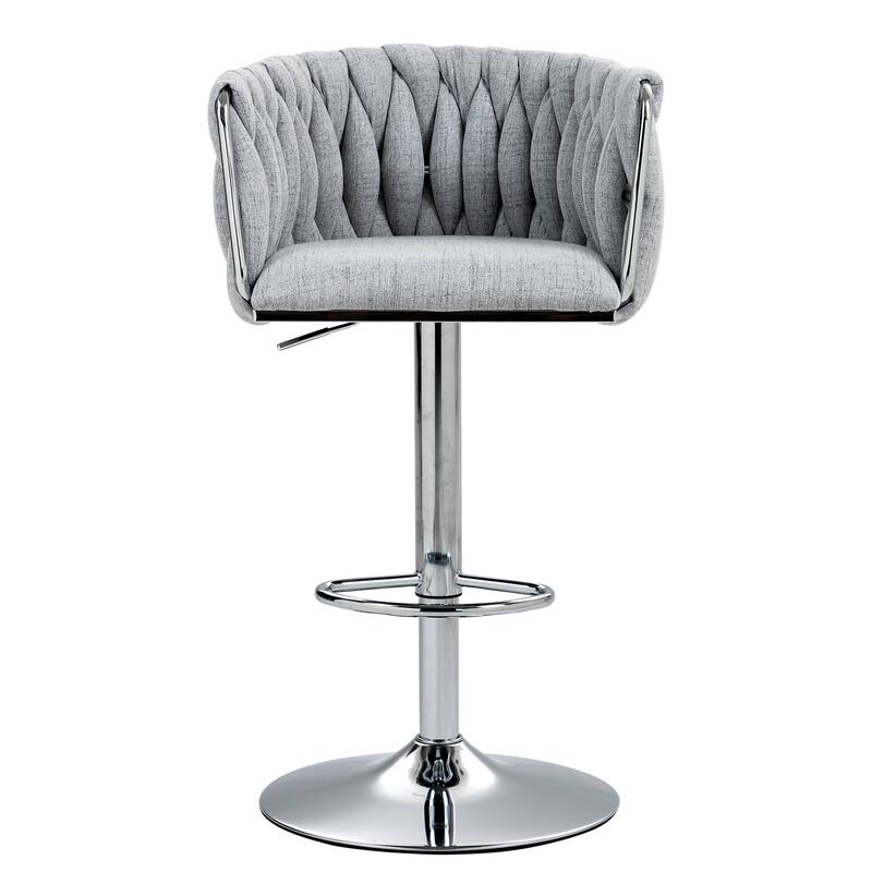Fabric cover Swivel Bar Stools Set of 2