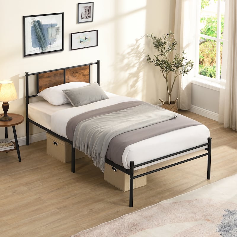 Metal Bedframe with Headboard