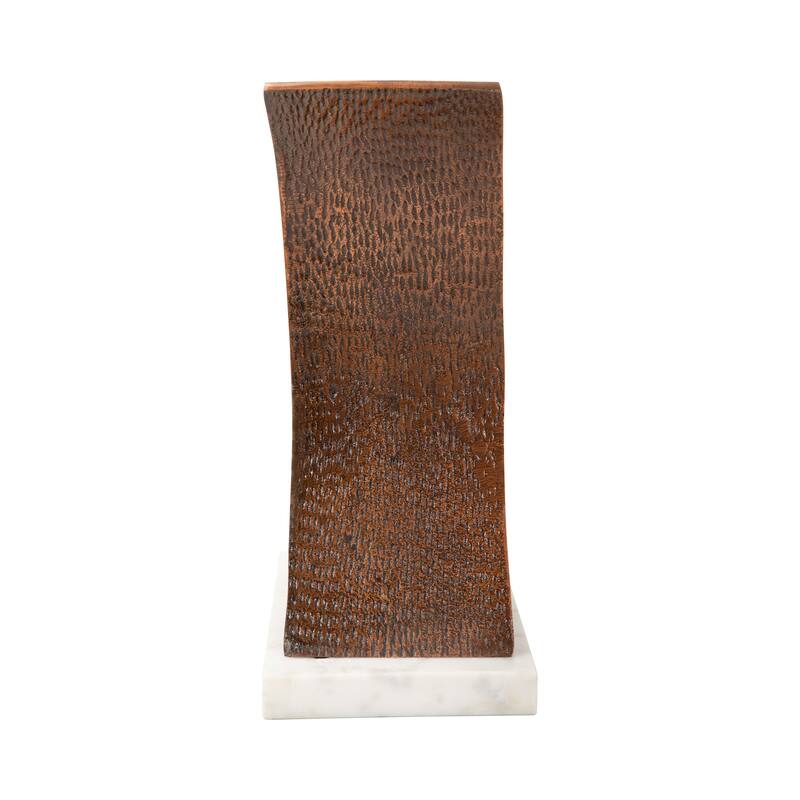 Sagebrook Home's Jennings 16" Gold X Statuary - Aluminum Elegance on Marble Base - Modern Home Decor Sculpture - 10" x 7" x 16"