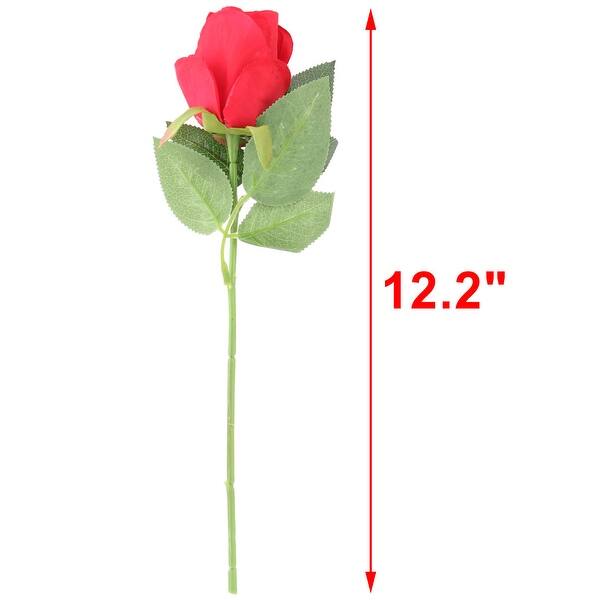 Shop Living Room Fabric Artificial Rose Flower Vase Holder Desktop
