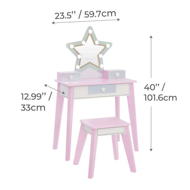 Fantasy Fields Little Princess Star Vanity with LED Mirror