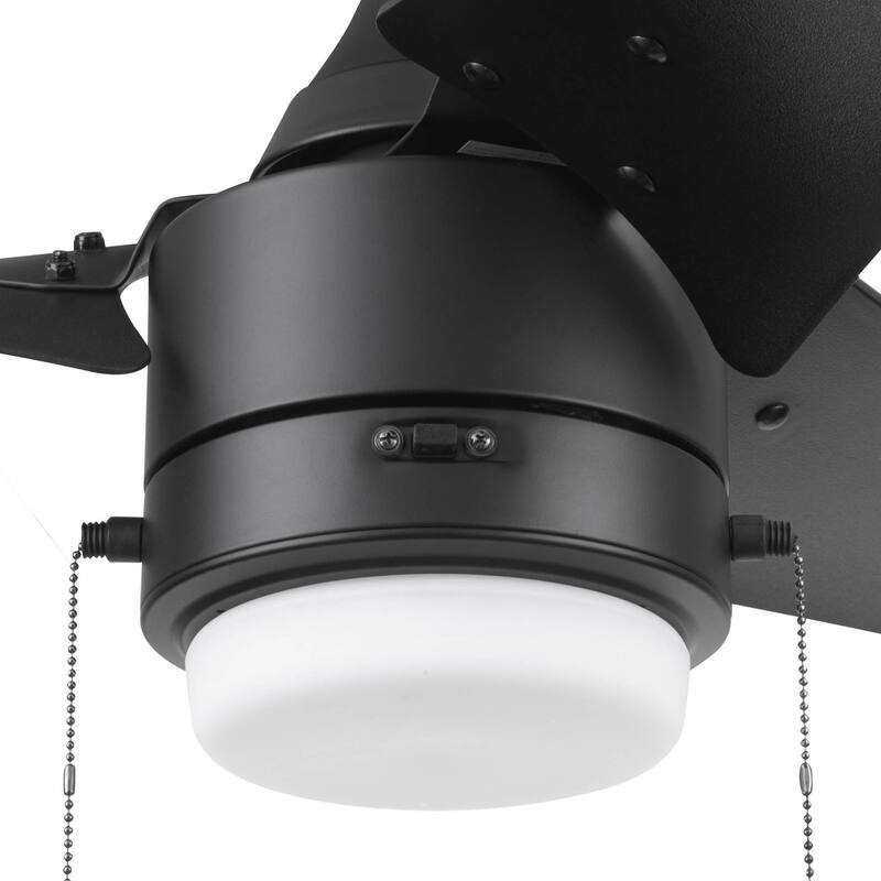 56" Prominence Home Teo Wet Rated Outdoor LED Ceiling Fan with Light, Pull Chain, Dual Mounting, Weather Resistant Blades