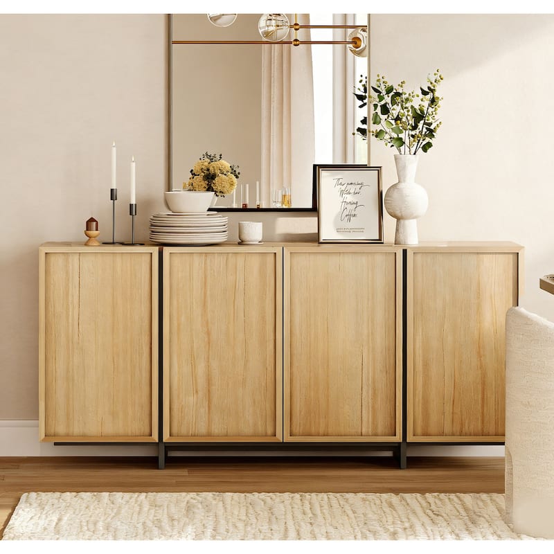 WAMPAT Buffet Cabinets, Modern Sideboard with Large Storage Space and T-Shaped Legs for Dinning Room, Kitchen
