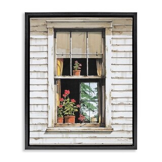 Stupell Cottage Window View Framed Floater Canvas Wall Art Design By ...