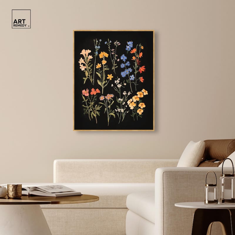 Darkling Daisies II Canvas by Art Remedy