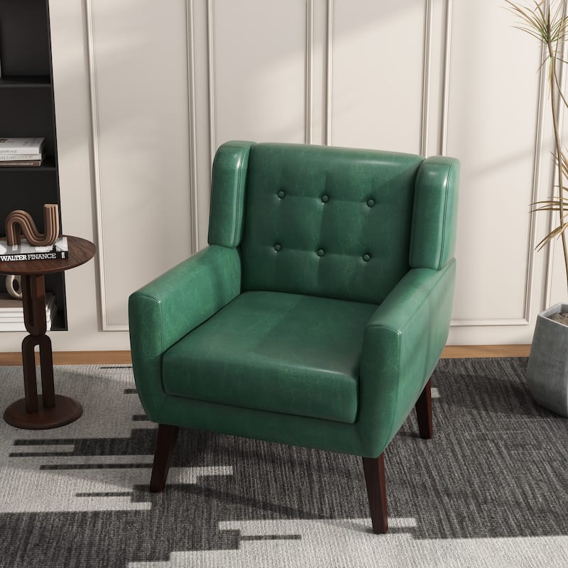 Cotton/ Linen Look Fabric Modern Accent Chair Armchair