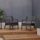 preview thumbnail 1 of 5, Real Flame Calvin Chair (Set of two) Black 25.25”