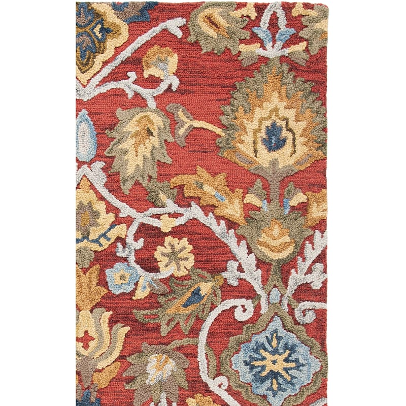 SAFAVIEH, Handmade Marietje Blossom French Country Wool Area Rug