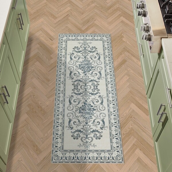 Laura Ashley Machine Washable, Slip Resistant Accent and
