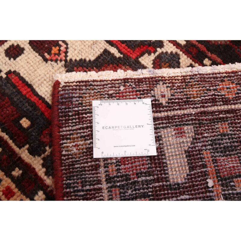 ECARPETGALLERY Hand-knotted Kayseri Vintage Dark Red Wool Rug - 6'8 x 10'3