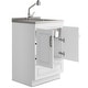Martino Transitional Laundry Cabinet with Faucet and Stainless Steel ...