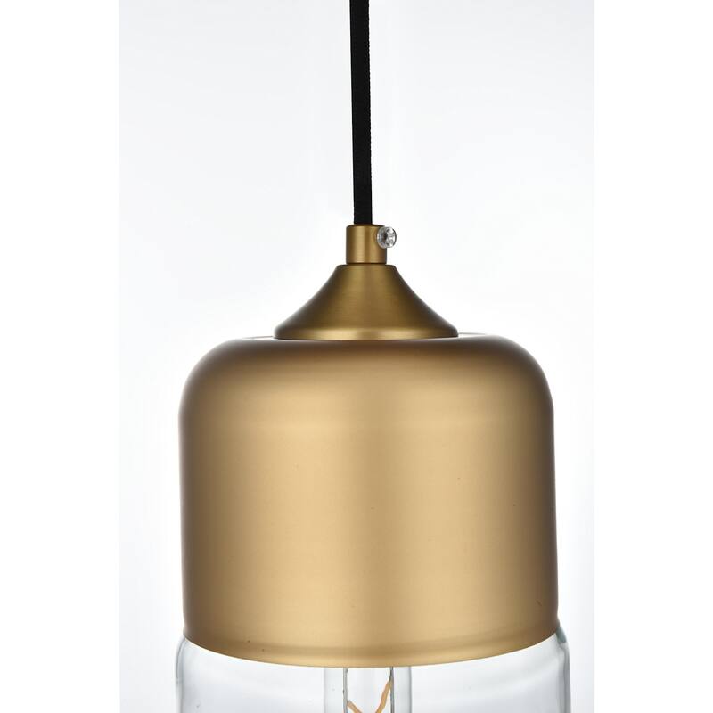 Elegant Lighting Ashwell Single Light 5" Wide Mini Pendant with Clear