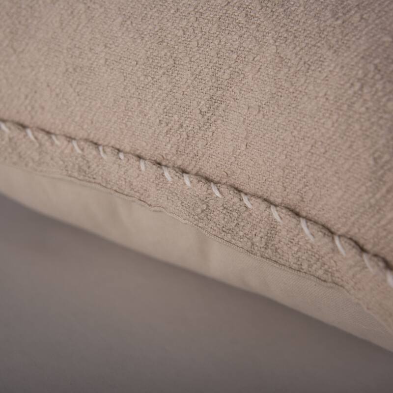 Rizzy Home Solid Throw Pillow with Whipstiched Edge