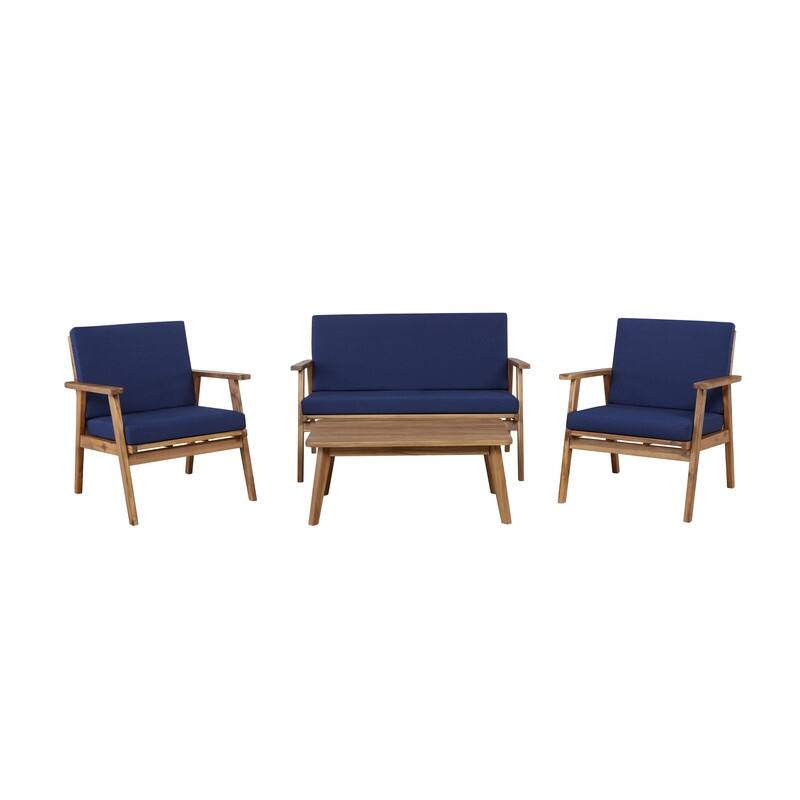 Saco 4-Piece Outdoor Chat Set - Navy