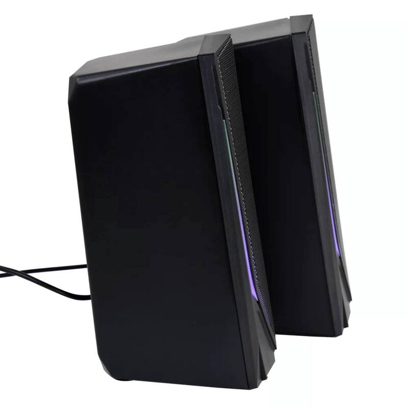 beFree Sound Dual 2.0 Computer Gaming Speakers with LED RGB Lights