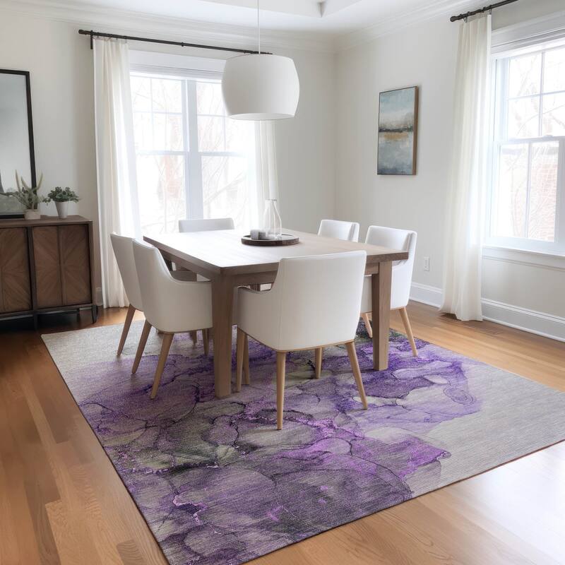 Almisi Artistic Abstract Weather Resistant Versatile Elegance Outdoor Rug