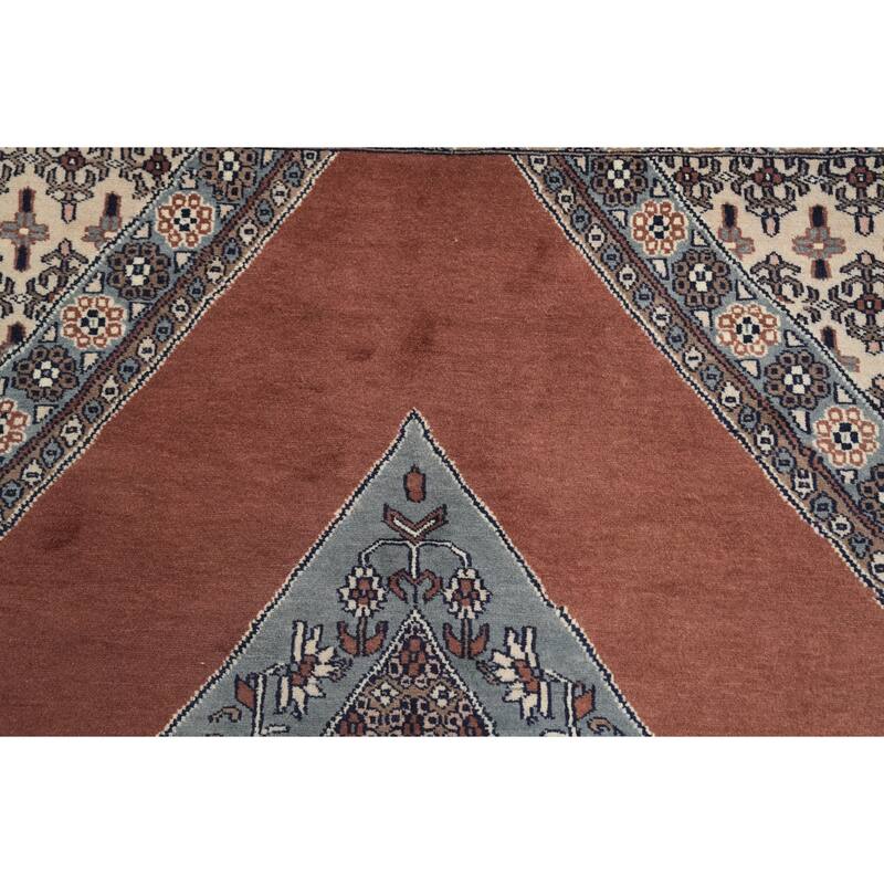 Hand Knotted Oriental 100% Wool Carpet Traditional Medallion Brown Bokhara Area Rug - 8' 11'' X 6' 1''