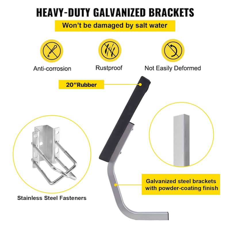 Boat Trailer Guide-ons, One Pair Aluminum Trailer Guide ons, Rust-Resistant Trailer Guides with Adjustable Width