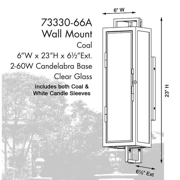 The Great Outdoors 73330 Knoll Road 2 Light 23" Tall Outdoor Wall