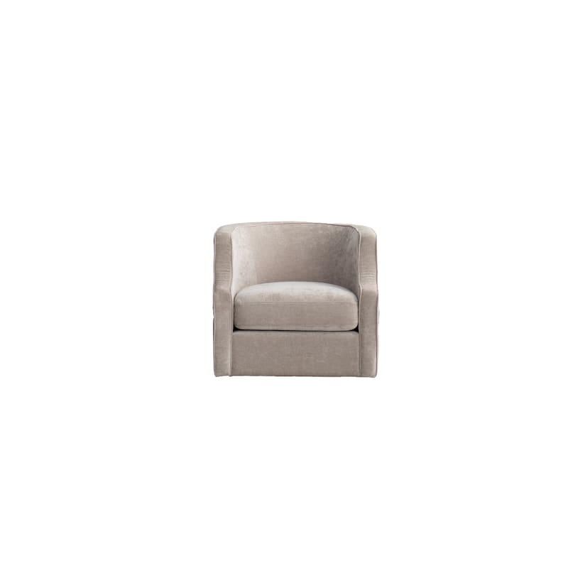 HomeRoots 32" Beige Fabric Upholstered Arm Chair - 31.50 in. x 28.50 in. x 34.50 in.