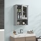 preview thumbnail 9 of 23, Bathroom Wall Mounted Adjustable Hanging Storage Medicine Cabinet - 14" x 7" x 20" (W x D x H)