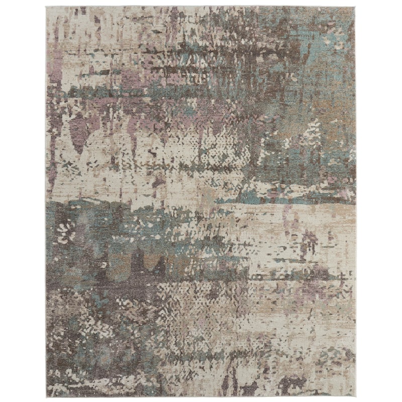 HomeRoots Abstract Industrial Rectangle Area Rug