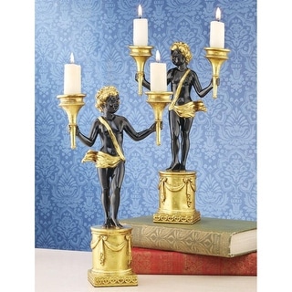 Design Toscano French Neoclassical Cherub Candlesticks