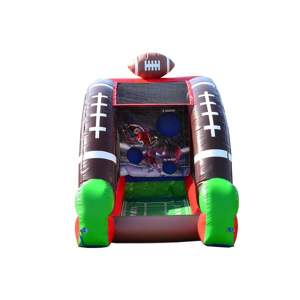 slide 2 of 6, JumpOrange Inflatable Football Target Game with Blower & Foam Football, Commercial Grade, Outdoor Play, 15oz PVC Vinyl, 90 LBS Kids