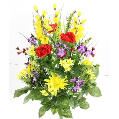 Artificial Dahlia, Morning Glory 30 Stems Decoration Arrangement, - 8'6" x 13' - 8'6" x 13'