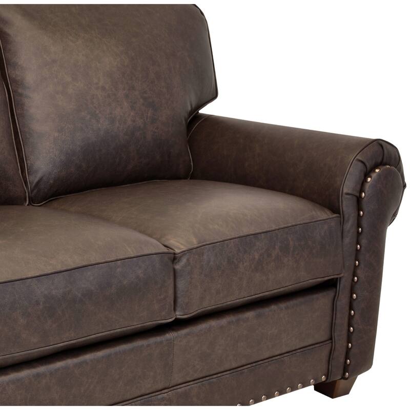 Made in USA Raval Top Grain Leather Sofa and Two Chairs Set