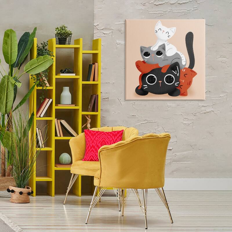Stupell Stacked Cats Pile Canvas Wall Art Design By Sarah Hickman