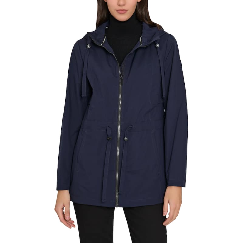 French Connection Stretch Rain Anorak - XS - Utility Blue
