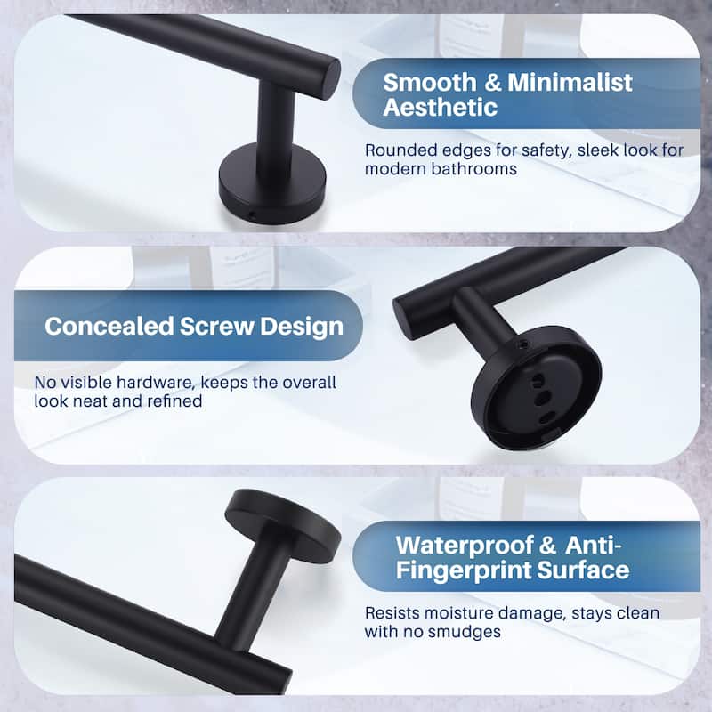 WOWOW Mutiple Length Wall Mounted Stainless Steel Towel Bar