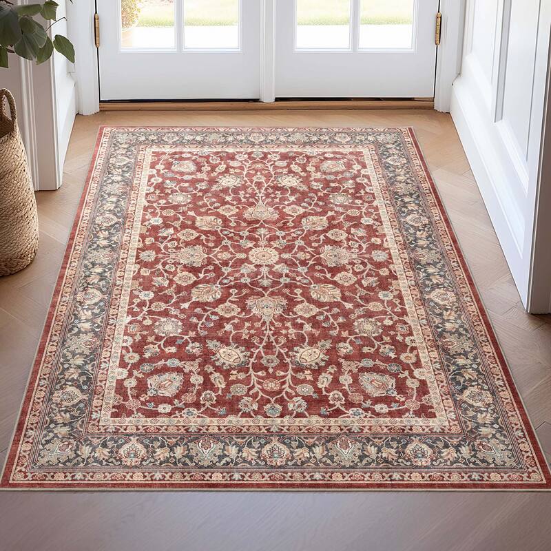 Well Woven Asha Rome Vintage Oriental Persian Flat-Weave Area Rug - 3'3" x 5' - Red
