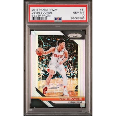 Devin Booker 2018 Panini Silver Prizm Basketball Card #11 Graded PSA 10 - 8'6" x 11'6"
