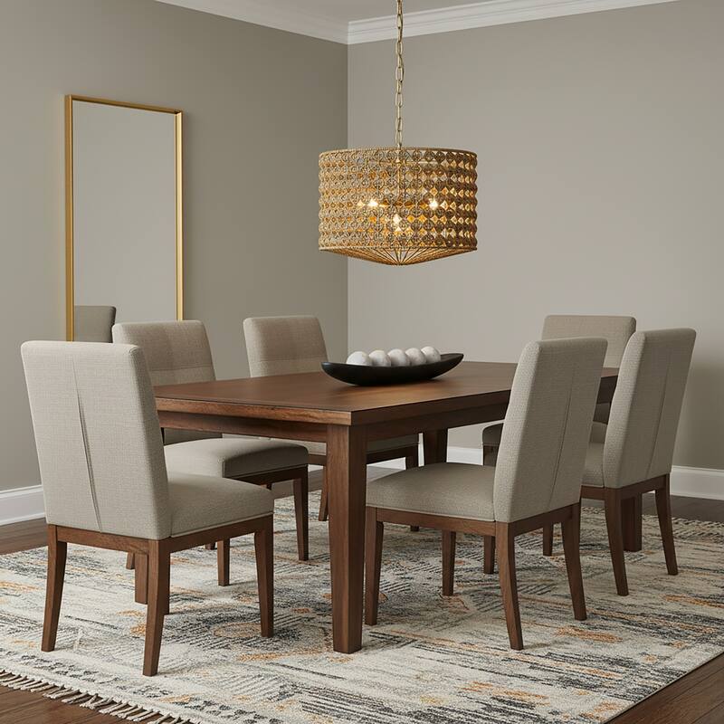 Koyo 4-Light Rattan Drum Pendant, Coastal Boho - Handwoven