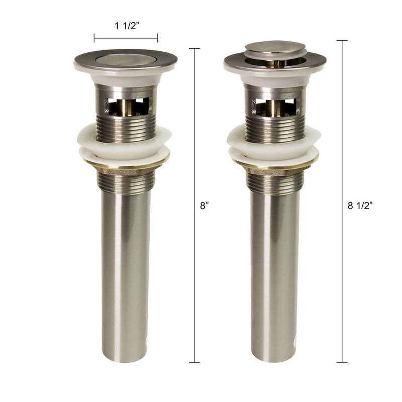 Dyconn Faucet 8-inch Bathroom Sink Pop-Up Drain with Overflow
