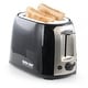 preview thumbnail 11 of 9, Better Chef Deluxe Cool Touch Wide-Slot 2-Slice Toaster with Stainless Accents Black