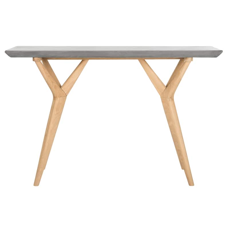 SAFAVIEH Jablenka Dark Grey Modern Concrete Indoor/ Outdoor Console - 47.2" x 15.8" x 29.9" - 47Wx16Dx30H