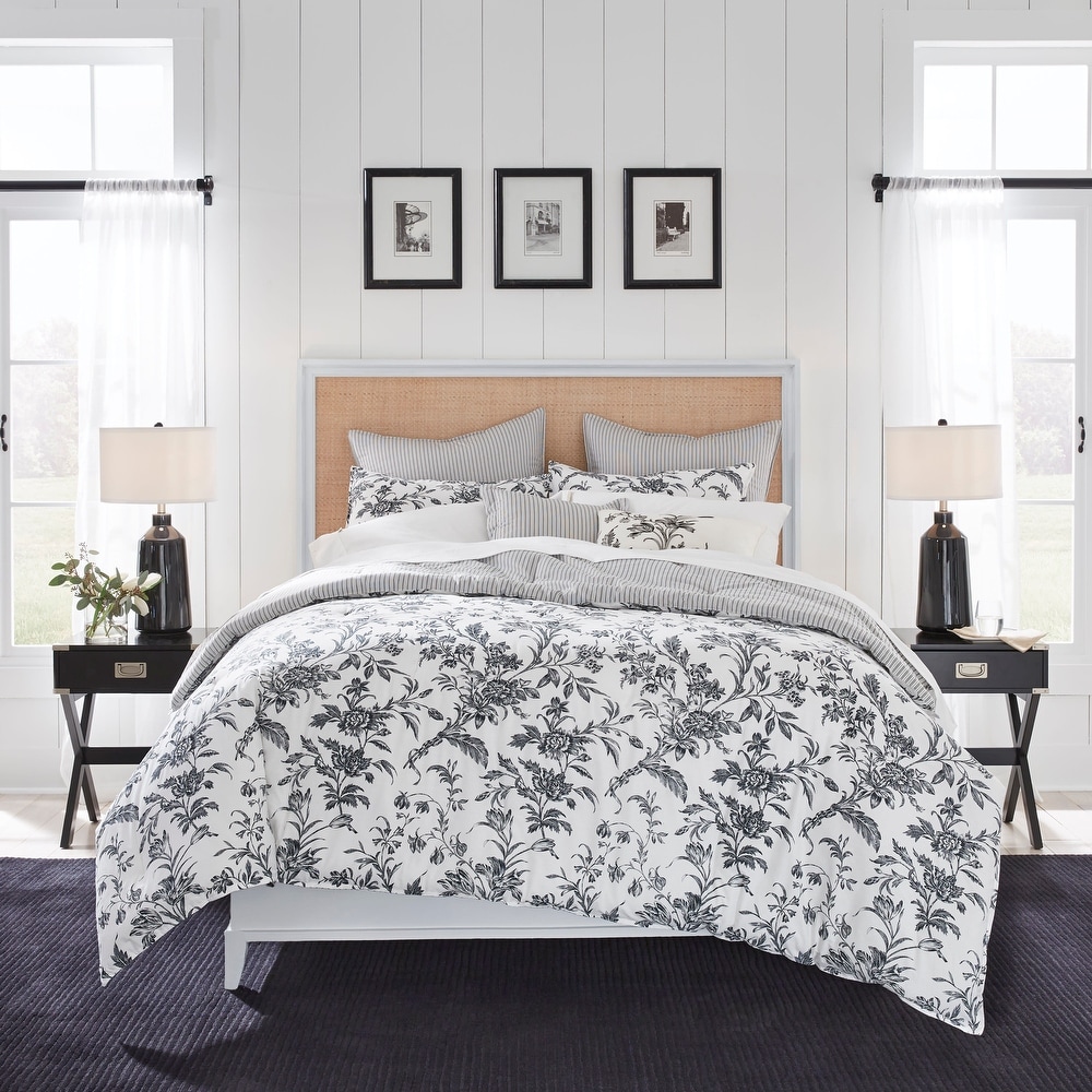 Branch Toile Blue Duvet Cover Bonus Set