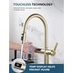 preview thumbnail 12 of 39, Lefton Touchless Pull-Out Kitchen Faucet, Hands Free Motion Sensor Activated, Battery-Free Temperature Display, KF2206