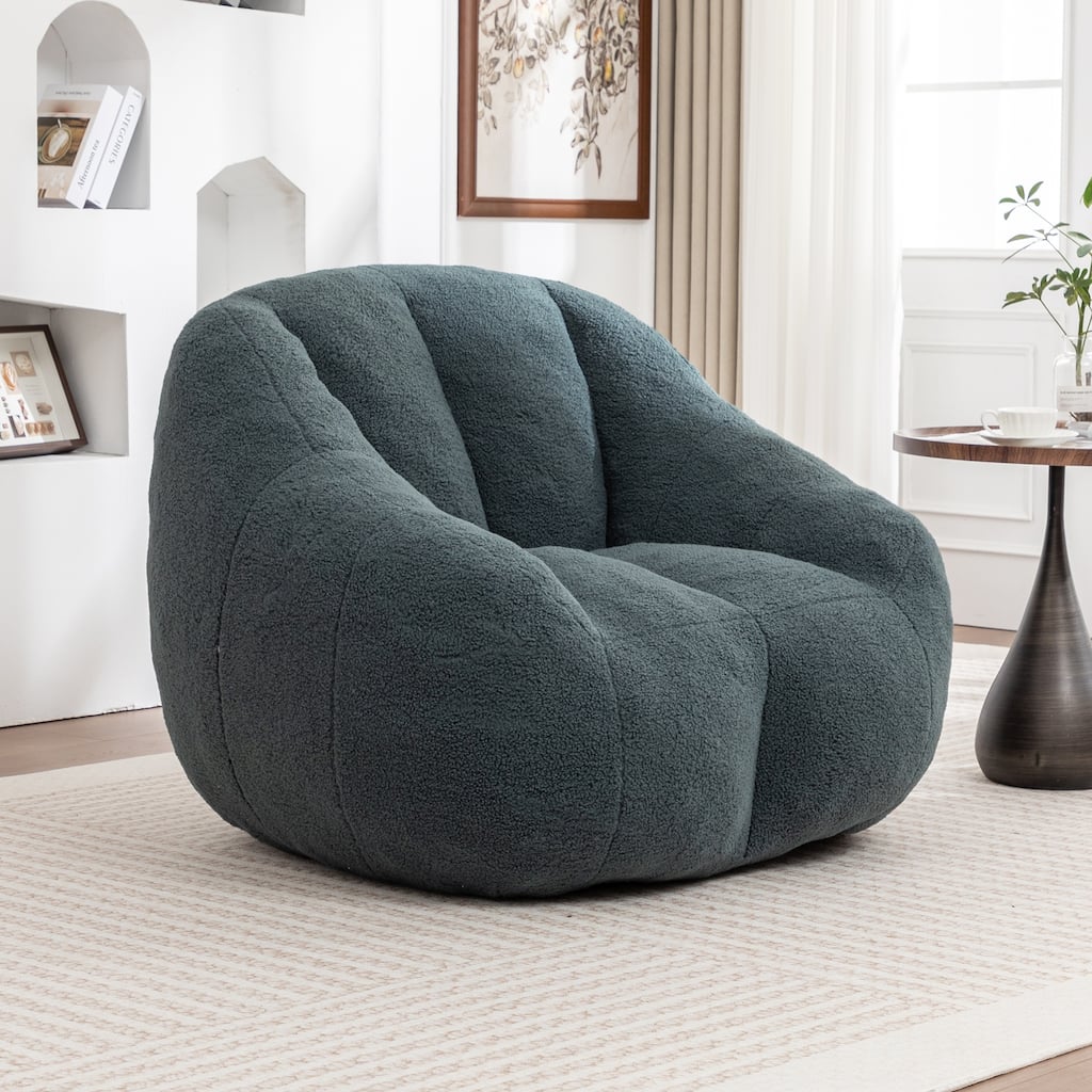 Bean Bag Chair with Filler, Bean Bag Sofa with Tufted Soft Stuffed Filling, Fluffy and Lazy Sofa with Memory Foam